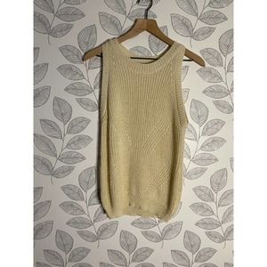 Mine Cream Knitted Vest, Size S